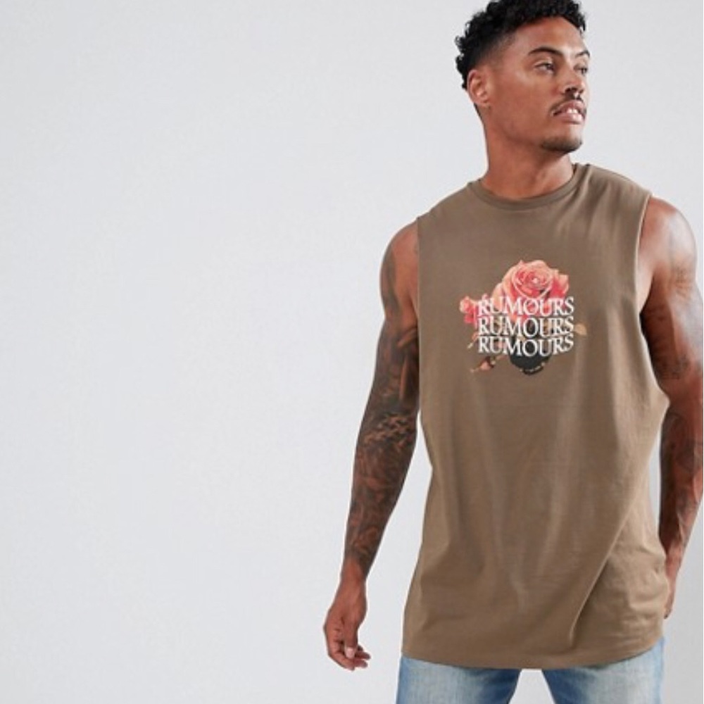 New. ASOS, oversized sleeveless T-shirt. Small